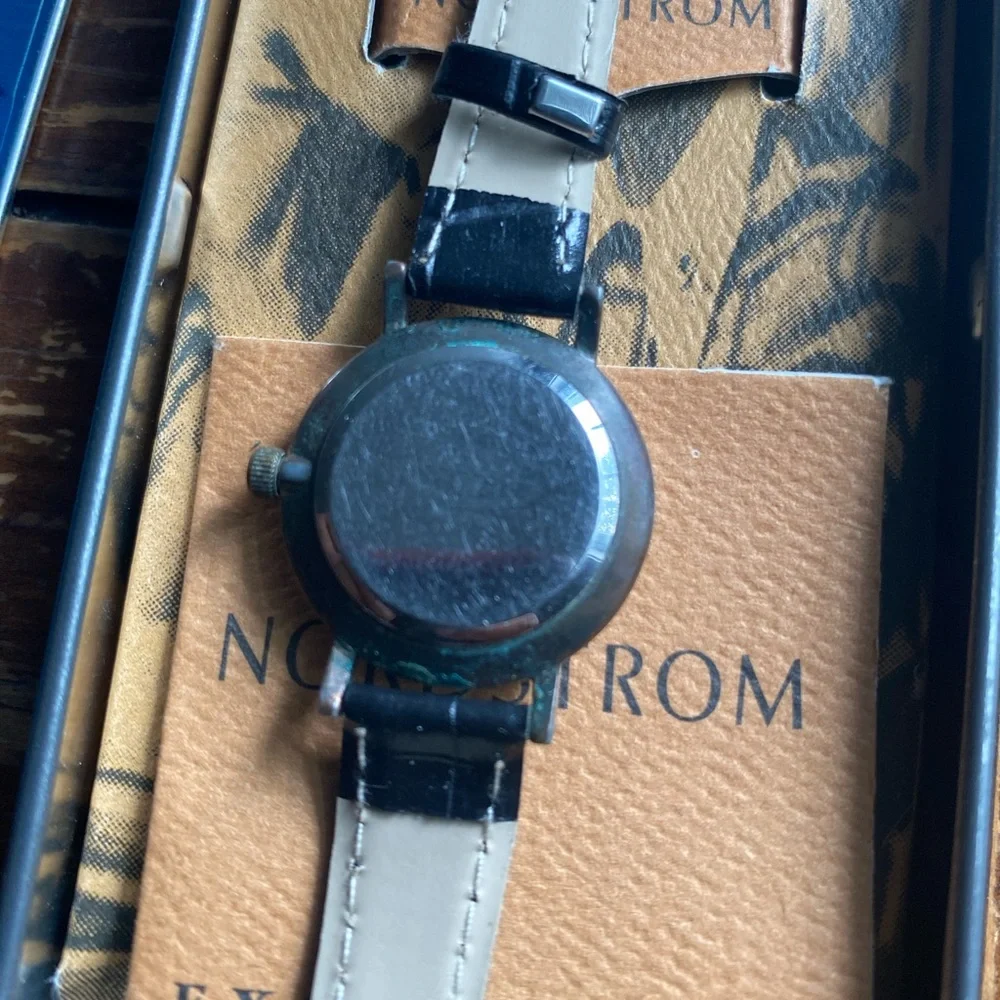 1995 SMALL STONE FACE FOSSIL WATCH BW-6706